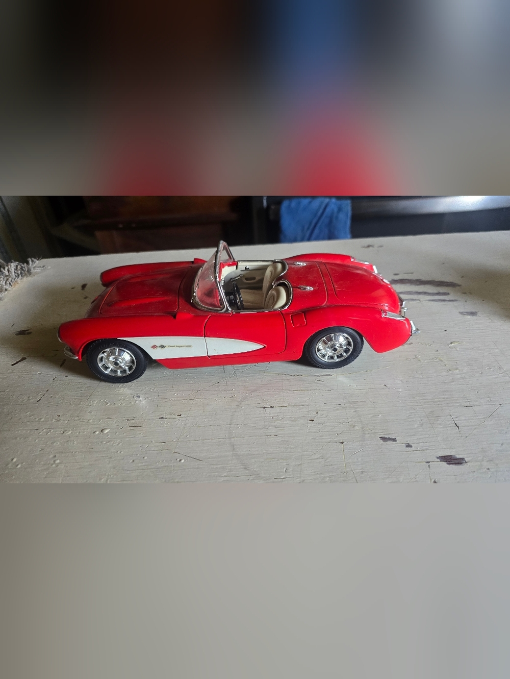 Red Convertible 1957 Corvette Die-Cast Used